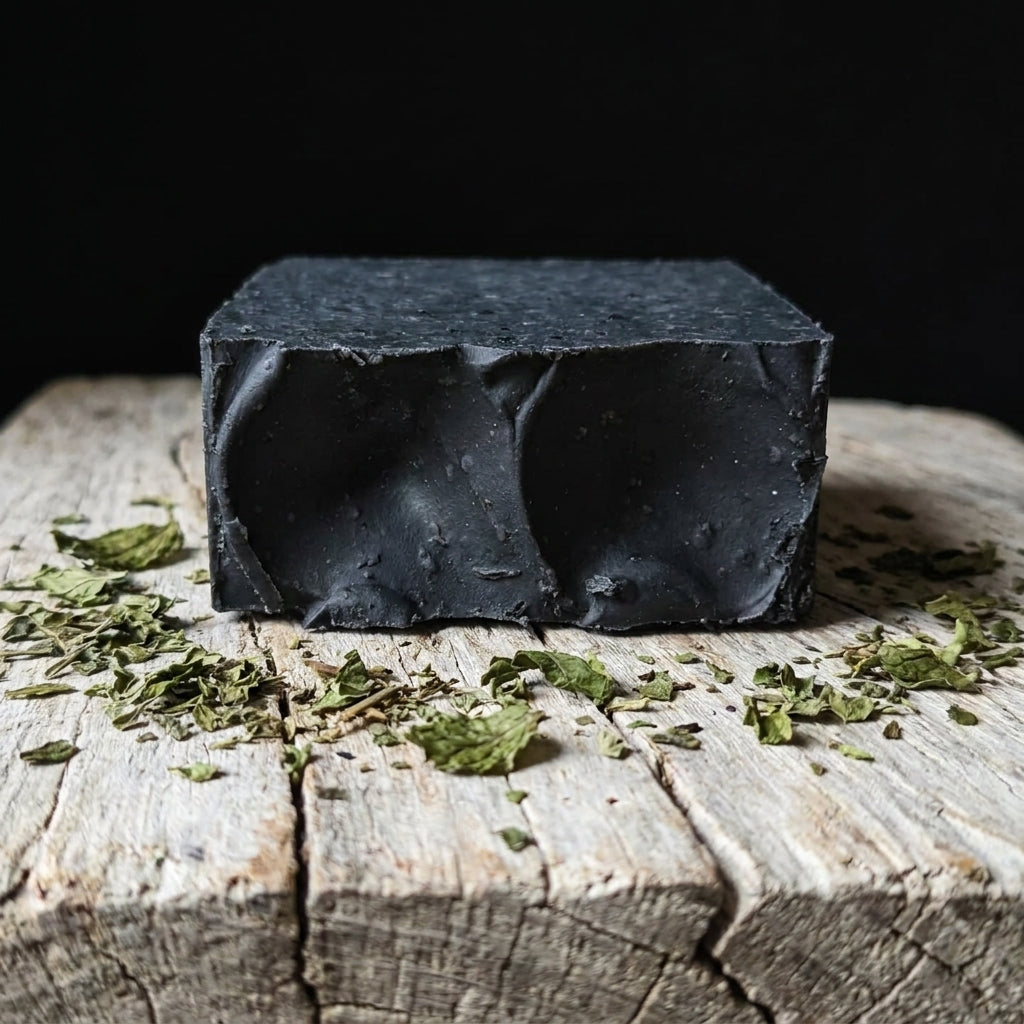 The Obsidian Detox-  Activated Charcoal - Tea Tree, Eucalyptus, Peppermint Essential Oil.