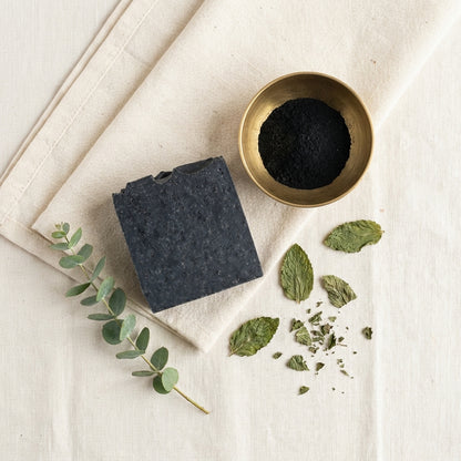 The Obsidian Detox-  Activated Charcoal - Tea Tree, Eucalyptus, Peppermint Essential Oil.