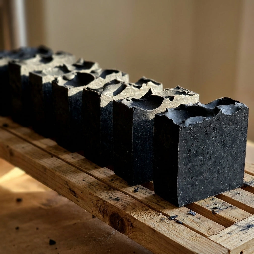 The Obsidian Detox-  Activated Charcoal - Tea Tree, Eucalyptus, Peppermint Essential Oil.