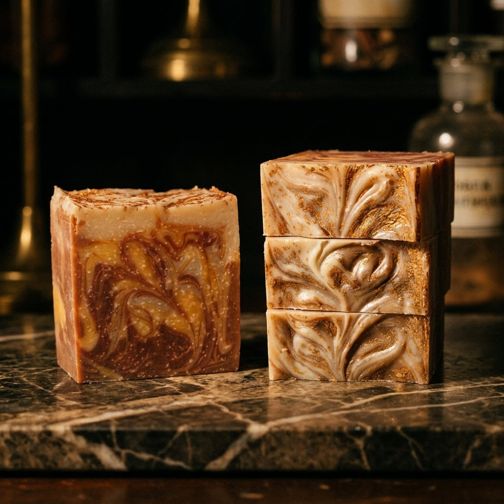 Reliquary No. 1 — The Alchemist's Harvest - Pumpkin Oud, Spiced Cranberry, Vanilla Chestnut Fragrance Oil - Kaolin Clay
