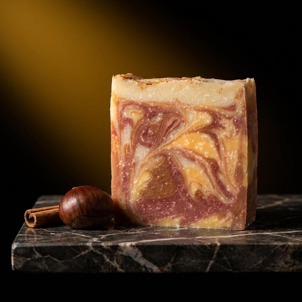 Reliquary No. 1 — The Alchemist's Harvest - Pumpkin Oud, Spiced Cranberry, Vanilla Chestnut Fragrance Oil - Kaolin Clay