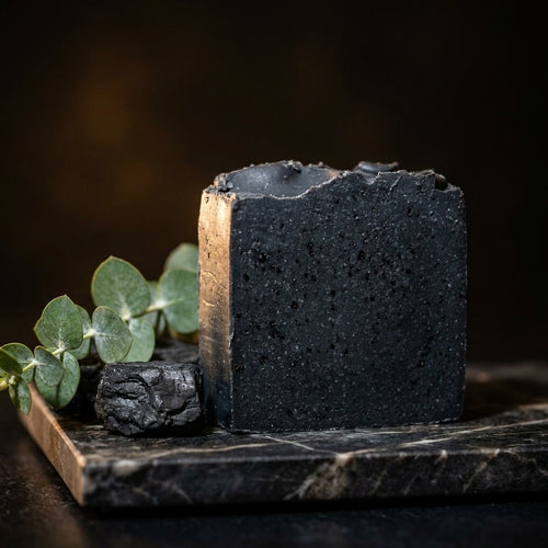 The Obsidian Detox-  Activated Charcoal - Tea Tree, Eucalyptus, Peppermint Essential Oil.